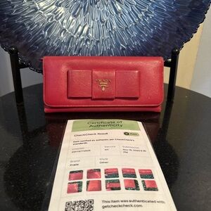 Prada Pink Women's Wallet w/ COA